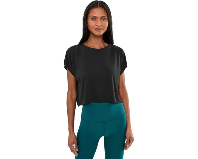Укороченная футболка Beyond Yoga Studio Luxe Cropped с высоким горлом