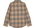 Длинная рубашка Owen Check в клетку Sand от Burberry Kids