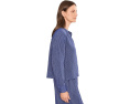 Полосатая хлопковая рубашка с мандариновым воротником Eileen Fisher