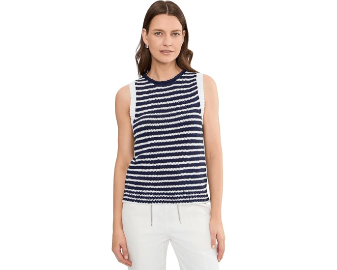 Топ майка Harbor Pebble Cotton Stripe от Tommy Bahama в полоску Синий