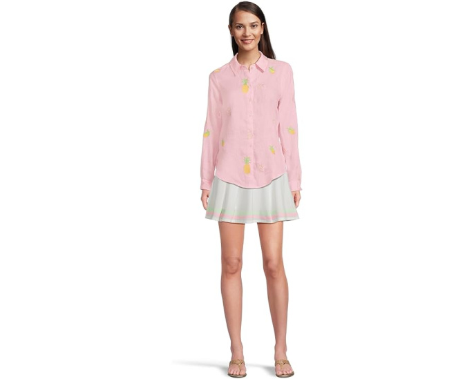 Рубашка Sea View Button-Down от Lilly Pulitzer из льна