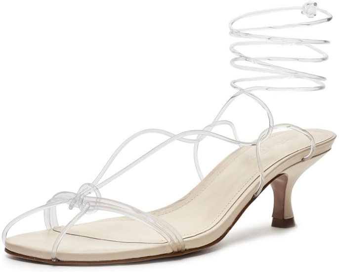 Босоножки Spaghetti Jelly Kitten Heels от FARM Rio на каблуке