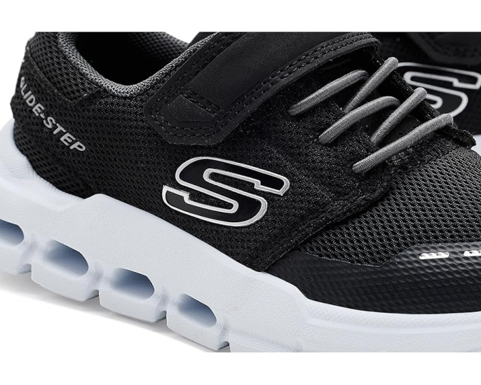 Кроссовки SKECHERS KIDS Glide-Step Flow с ремешком на липучке и сетчатым верхом