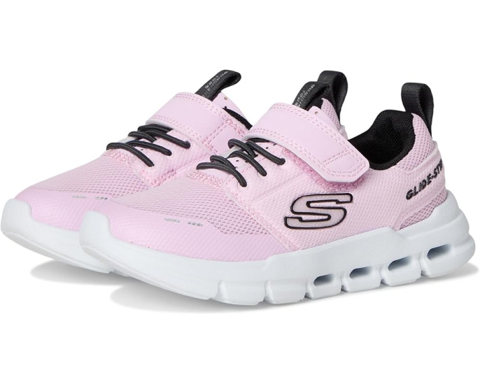 Кроссовки SKECHERS KIDS Glide-Step Flow с эластичными шнурками и сетчатым верхом