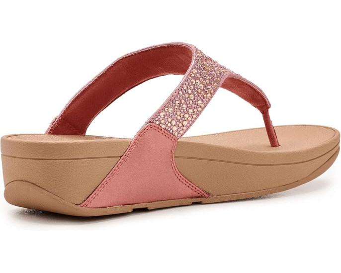 Сандалии FitFlop Lulu Crystal-mix с металлизированным верхом и перемычкой между пальцев
