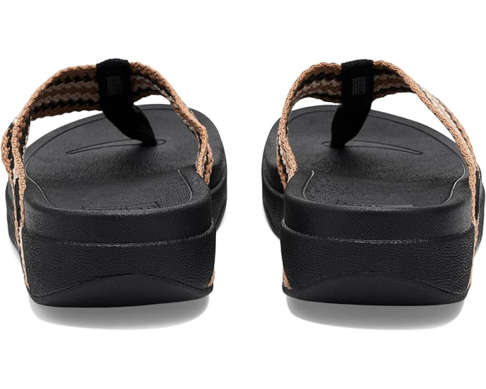 FitFlop Surfa Stripe-Webbing Toe-Post Sandals с ремешками из тесьмы