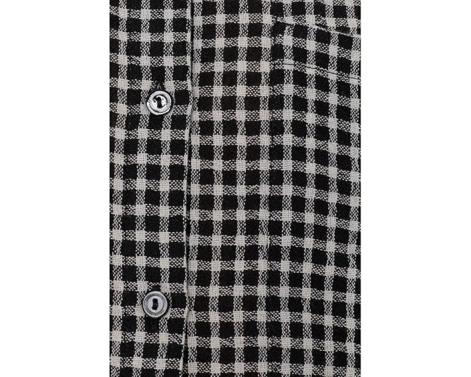 Блузка Petite Wool Cotton Check Classic Collar Shirt от Eileen Fisher