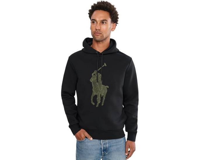 Двухслойный худи с капюшоном и длинным рукавом Polo Ralph Lauren