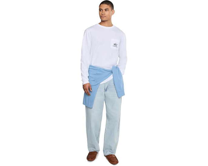 Футболка Vineyard Vines Golf Ball Whale с длинным рукавом и принтом