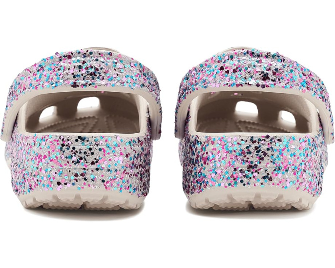 Crocs Classic Glitter Clogs детские блестящие сабо с пайетками