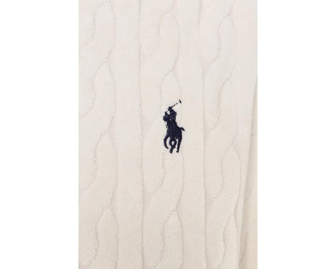 Повседневная рубашка поло Polo Ralph Lauren трикотажная с кабельным узором