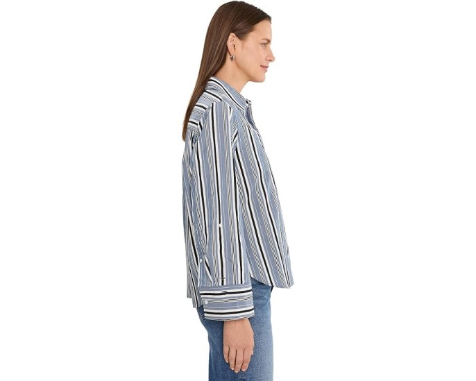 Y-образная рубашка Madewell в полоску добби