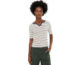 Футболка Nzt Elbow Sleeve Stripe Notch с вырезом NIC+ZOE