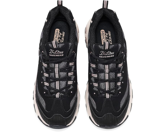 Кроссовки Skechers D'Lites Chrome Wave с хромированной отделкой
