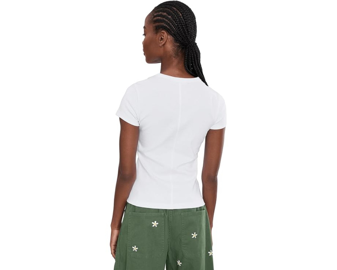 Футболка Madewell с воротником-стойкой из рибаны