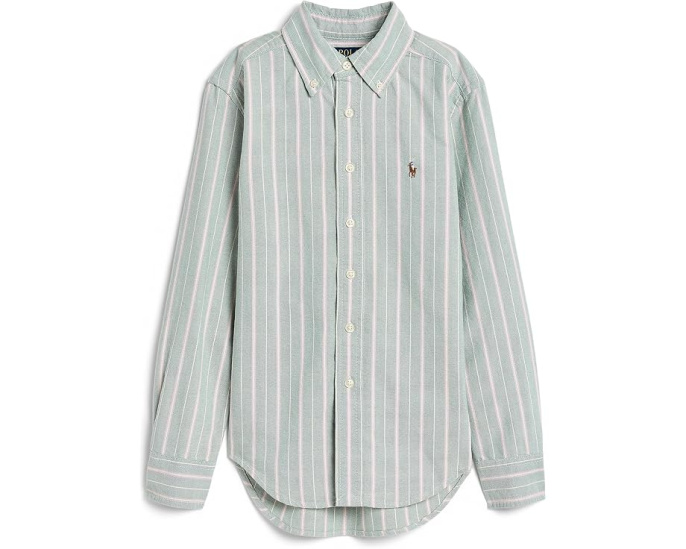 Полосатая рубашка из хлопка оксфорд Polo Ralph Lauren для детей