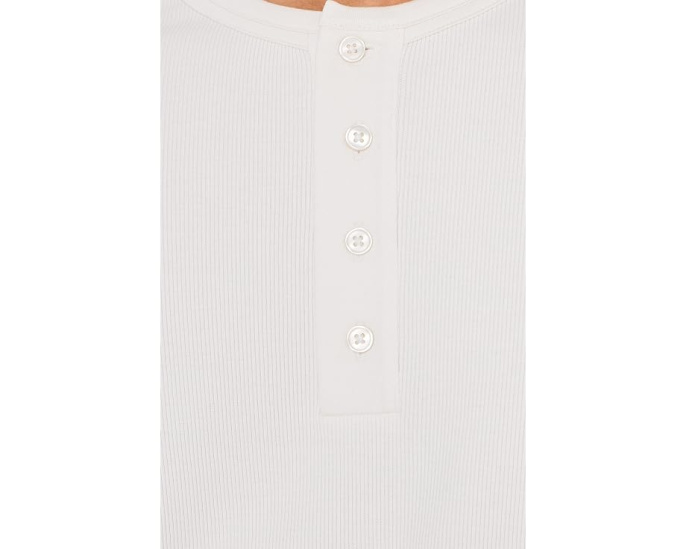 Топ Cotton Rib Long Sleeve Henley от Vince с длинным рукавом