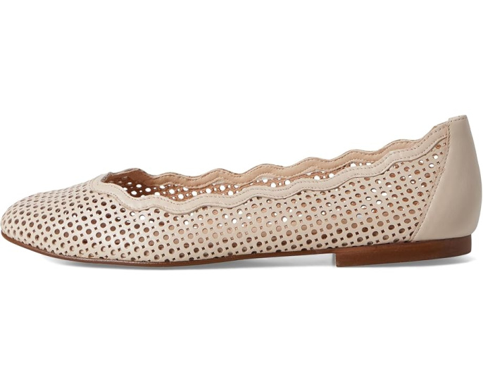 Балетки French Sole Nymph с перфорированной кожей и фигурным краем