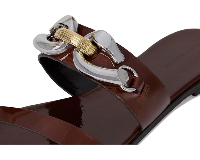Сланцы Tory Burch Jessa Two Band с двойным ремешком и кожаной подошвой