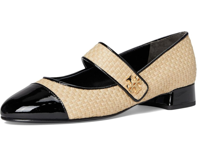 Туфли Tory Burch Cap-Toe Mary Jane Heel Ballet 25mm с контрастным носком