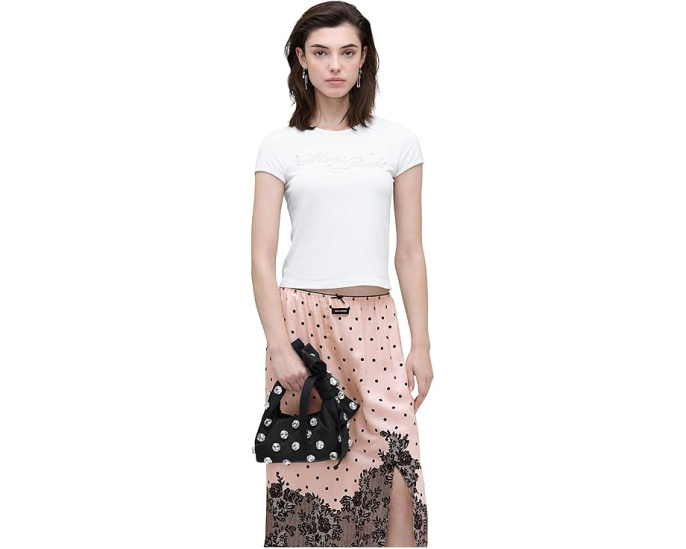 Мини-сумка Marc Jacobs The Gem Nylon Bow с бантом и съемным мешочком