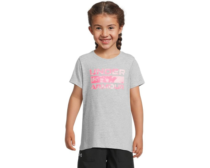 Футболка Under Armour Kids с логотипом и прямым подолом