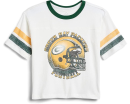 Футболка Junk Food Clothing Kids NFL Green Bay Packers с полосатым кокеткой
