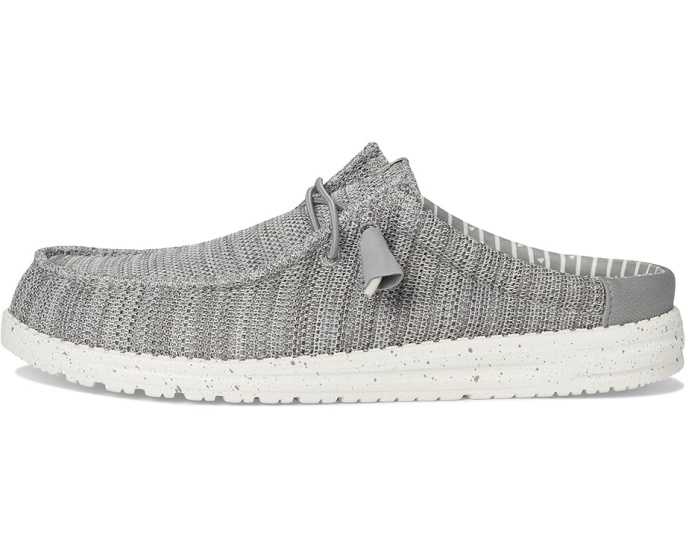 Кроссовки Hey Dude Wally Slip Stretch Sox с эластичными шнурками и технологией Flex & Fold