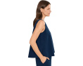 Топ Eileen Fisher Garment Dyed Terry Crew Neck глубокого синего цвета