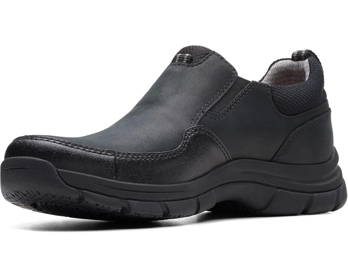 Водонепроницаемые кроссовки Clarks Walpath Step с кожаным верхом и квадратным каблуком