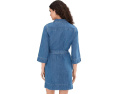 Короткое платье Tommy Bahama из денима с рукавом 3/4 и поясом