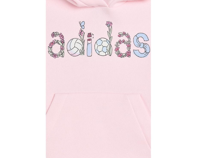 Adidas комплект с капюшоном и штанами розовый для малышей