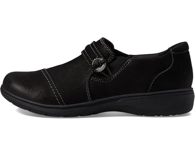 Обувь Clarks Carleigh Pearl из нубука для легкого надевания с круглым носком