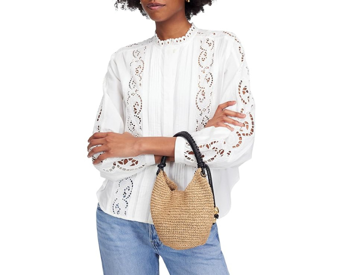 Madewell мини-сумка The Camren Mini Bag из натуральной соломки