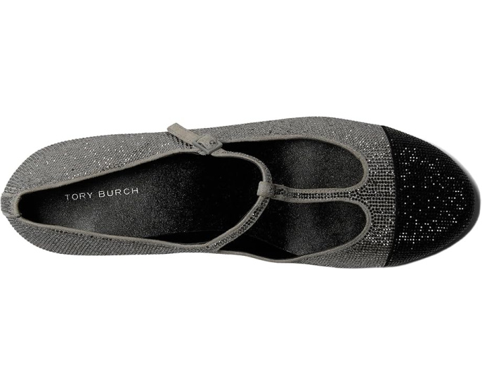 Балетки Cap-Toe T-Strap с каблуком 25 мм и стразами Tory Burch