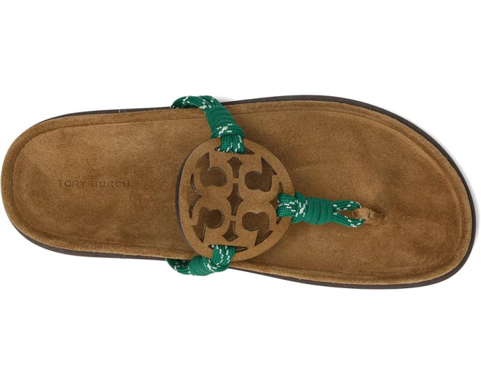 Сандалии Tory Burch Miller Rope Cloud с логотипом T и ремешком из полиэстера
