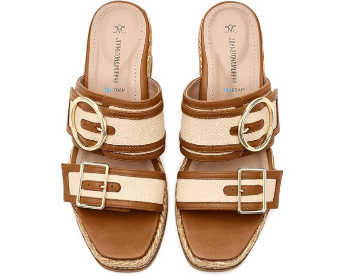Клиновидные сандалии Johnston & Murphy Mallory Double Buckle Wedge