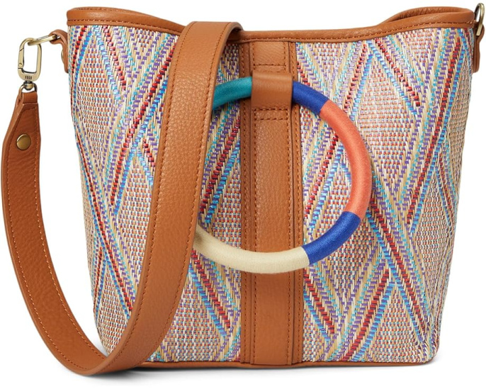 HOBO Luna Small Tote из рафии со съёмным ремнём для кроссбоди