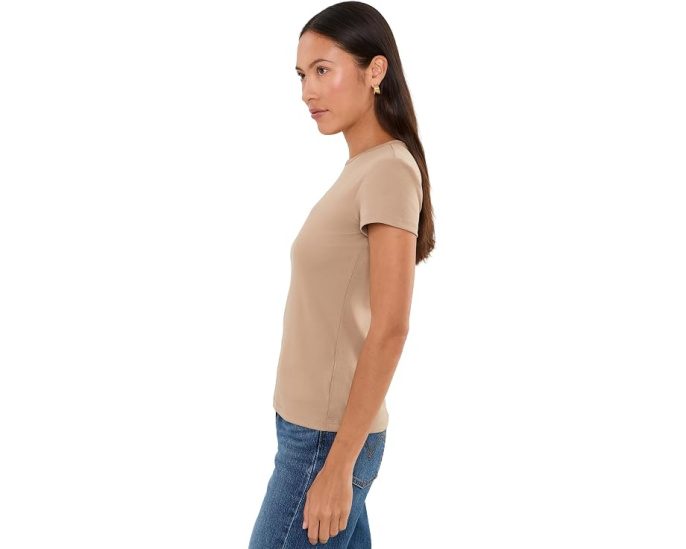 Футболка Petite Stretch Cotton Tee Lauren Ralph Lauren цвета верблюжьей шерсти
