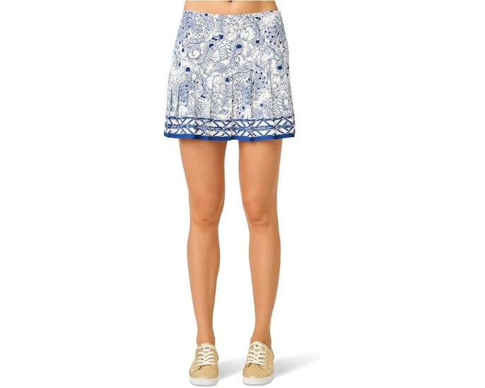 Скорт с защитой UPF 50+ Lilly Pulitzer Caleta из ткани Luxleti с плиссировкой
