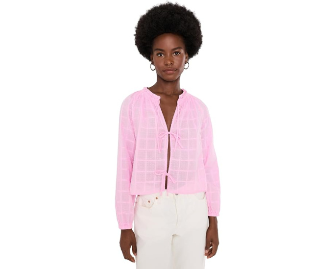Блуза Fleur Tie Front Splendid с завязками спереди