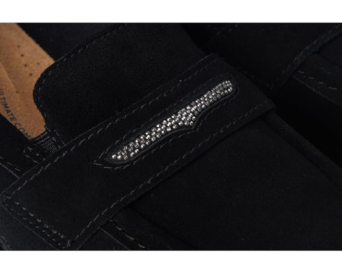 Лоферы Clarks Lauryl Step из замши с эластичной вставкой и стелькой Ultimate Comfort