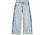 Braided High-Rise Wide Leg Jeans (Big Kid)