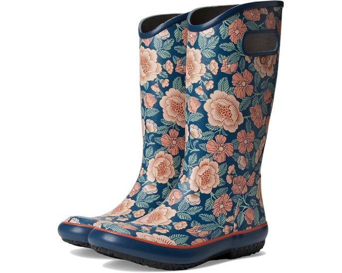 Резиновые сапоги Bogs Rainboot с цветочным принтом и стальной стелькой