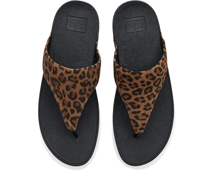 Сандалии Lulu из замши с леопардовым принтом FitFlop