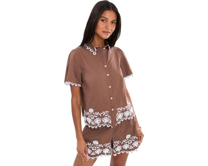 Топ Rikki Short Sleeve от Lilly Pulitzer с коротким рукавом
