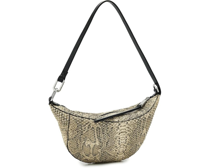 Сумка Luna Micro Snake AllSaints из кожи Desert White