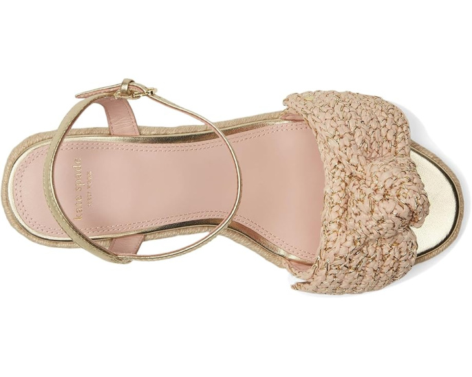 Kate Spade New York сандалии Leandra Raffia на танкетке с регулируемым ремешком