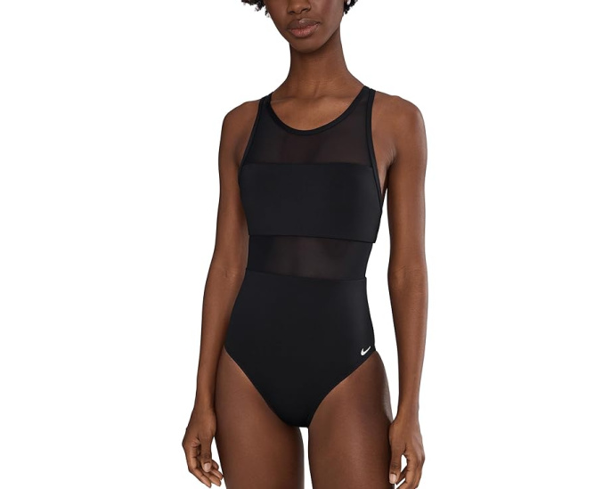 Цельный купальник Nike Mesh V Back с сетчатыми вставками
