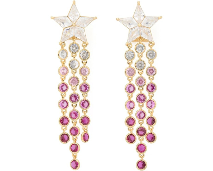 Серьги Kate Spade New York Cosmos Star Fringe с кубическим цирконием